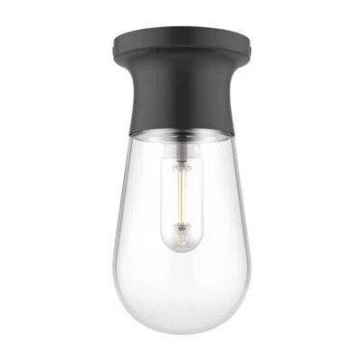 Kuzco Alora Mood Marcel E26 5-in Matte Black Semi-flush Mount