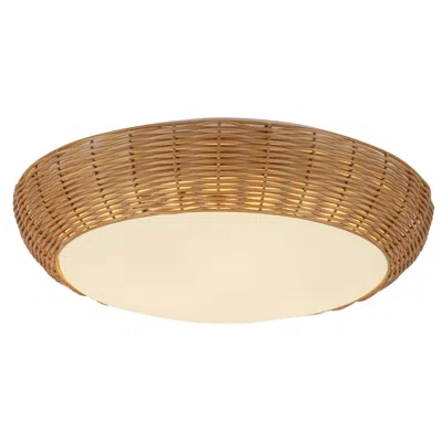 Kuzco Alora Mood Merida E26 17-in Rattan Flush Mount