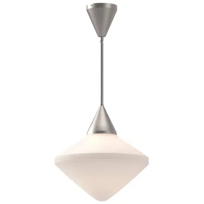 Kuzco Alora Mood Nora E26 14-in Brushed Nickel/opal Matte Glass Pendant