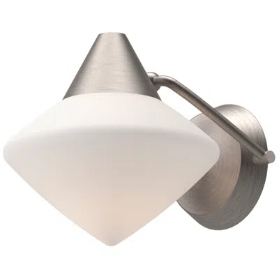 Kuzco Alora Mood Nora E26 8-in Brushed Nickel/opal Matte Glass Wall Vanity