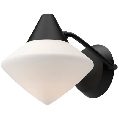 Kuzco Alora Mood Nora E26 8-in Matte Black/opal Matte Glass Wall Vanity