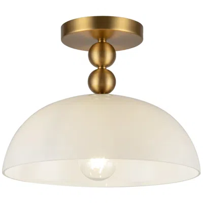 Kuzco Alora Mood Paisley E26 12-in Gold/glass Semi-flush Mount