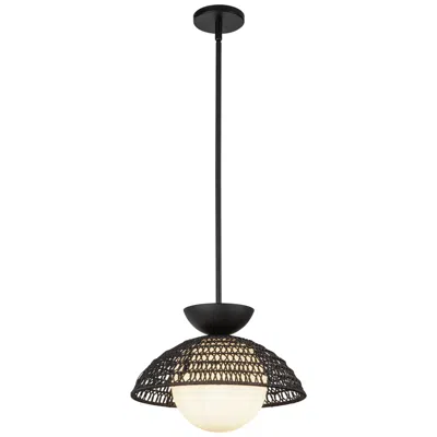 Kuzco Alora Mood Perth 14 3/4" Matte Black Coastal Modern Pendant