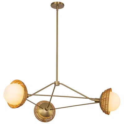 Kuzco Alora Mood Perth E12 40-in Brushed Gold/opal Glass Chandelier