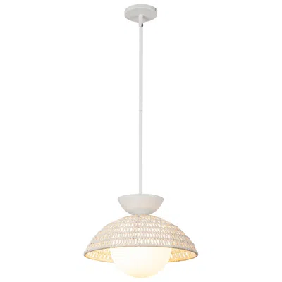 Kuzco Alora Mood Perth E26 14-in White/opal Glass Pendant In Multi