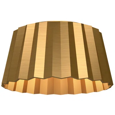 Kuzco Alora Mood Plisse E26 14-in Aged Gold Flush Mount