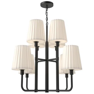 Kuzco Alora Mood Plisse E26 30-in Black/opal Matte Glass 8 Lights Chandeliers