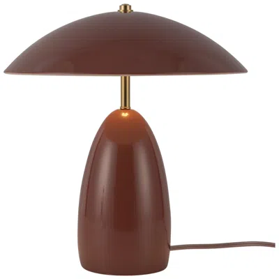 Kuzco Alora Mood Poppy Led 12-in Burgundy Led Table Lamp