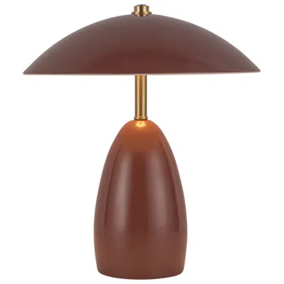 Kuzco Alora Mood Poppy Led 9-in Burgundy Led Table Lamp