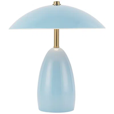 Kuzco Alora Mood Poppy Led 9-in Cerulean Led Table Lamp