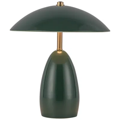 Kuzco Alora Mood Poppy Led 9-in Pine Green Led Table Lamp