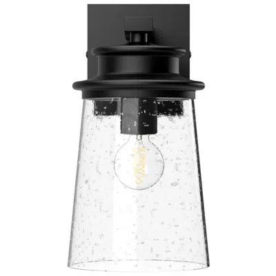Kuzco Alora Mood Quincy E26 6-in Glass/textured Black Exterior Wall Sconce
