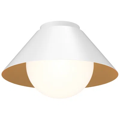 Kuzco Alora Mood Remy E26 14-in White/opal Glass Flush Mount