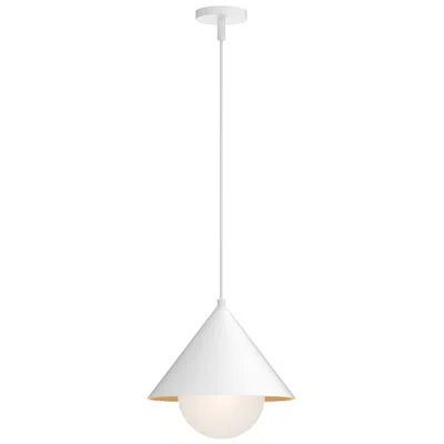 Kuzco Alora Mood Remy E26 14-in White/opal Glass Pendant