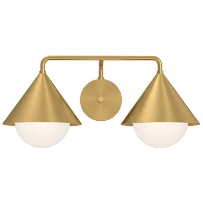 Kuzco Alora Mood Remy E26 21-in Brushed Gold/opal Glass Vanity Light