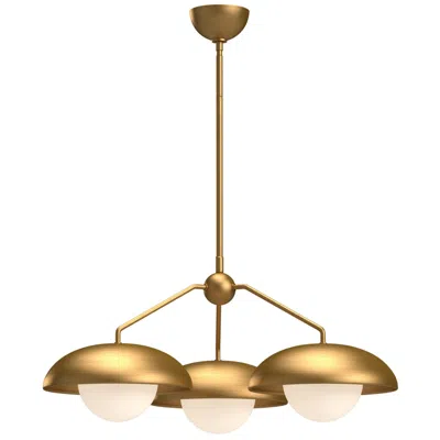 Kuzco Alora Mood Rubio E26 28-in Aged Gold/opal Matte Glass 3 Lights Chandeliers