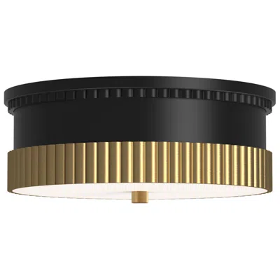 Kuzco Alora Mood Rue E26 14-in Matte Black/brushed Gold Flush Mount