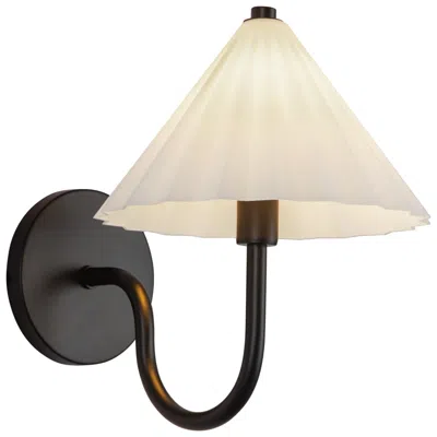 Kuzco Alora Mood Serena E12 8-in Matte Black/opal Glass Wall Vanity