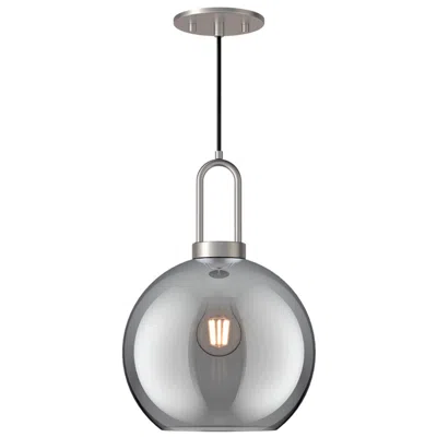 Kuzco Alora Mood Soji 10" Wide Brushed Nickel Smoked Glass Pendant