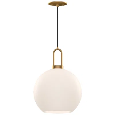 Kuzco Alora Mood Soji E26 10-in Aged Gold/opal Matte Glass Pendant