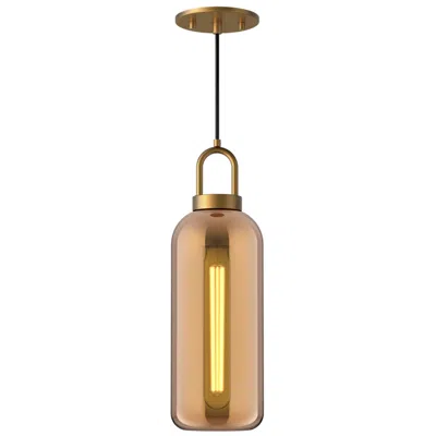 Kuzco Alora Mood Soji E26 5-in Aged Gold/copper Glass Pendant