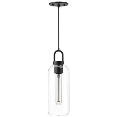 Kuzco Alora Mood Soji E26 5-in Clear Glass/matte Black Pendant