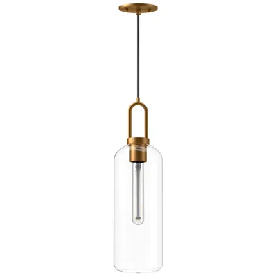 Kuzco Alora Mood Soji E26 6-in Aged Gold/clear Glass Pendant