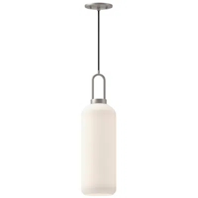 Kuzco Alora Mood Soji E26 6-in Brushed Nickel/opal Matte Glass Pendant