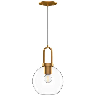 Kuzco Alora Mood Soji E26 8-in Aged Gold/clear Glass Pendant