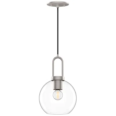 Kuzco Alora Mood Soji E26 8-in Brushed Nickel/clear Glass Pendant