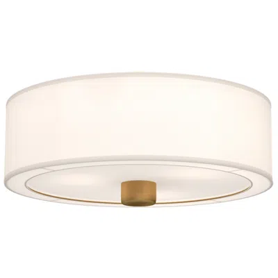 Kuzco Alora Mood Theo E26 24-in Aged Gold/white Linen Flush Mount