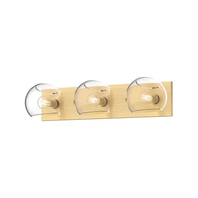 Kuzco Alora Mood Willow E12 22-in Brushed Gold/clear Glass Vanity Light