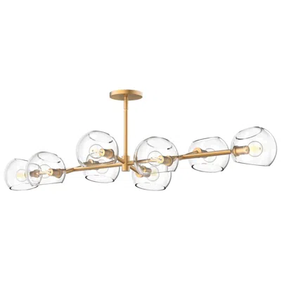 Kuzco Alora Mood Willow E12 48-in Brushed Gold/clear Glass Linear Pendant