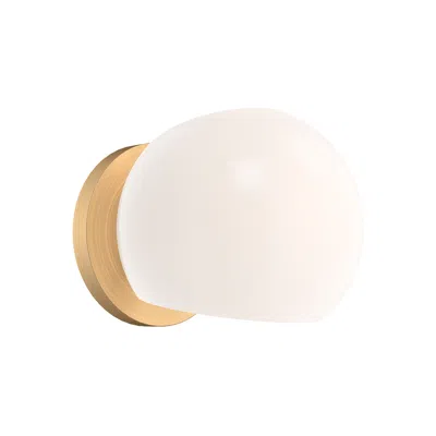 Kuzco Alora Mood Willow E12 6-in Brushed Gold/opal Matte Glass Wall Vanity