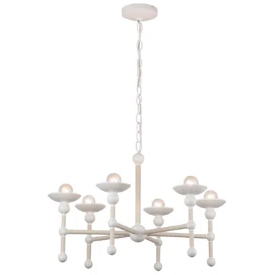 Kuzco Alora Nadine E12 25-in Matte White/cotton Chandelier