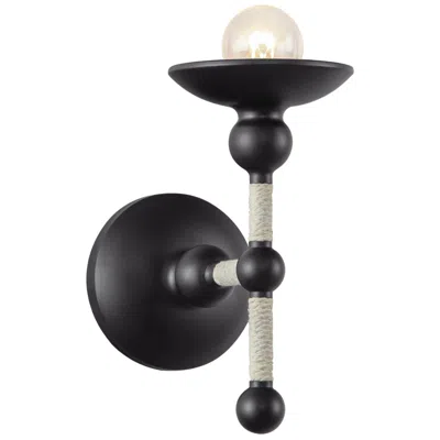 Kuzco Alora Nadine E12 4-in Matte Black/cotton Wall Vanity