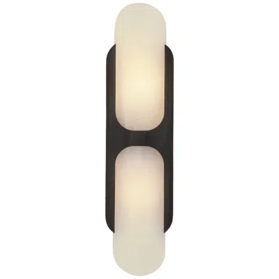 Kuzco Alora Odin E12 17-in Urban Bronze/alabaster Wall Vanity In Black