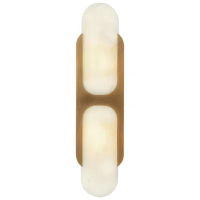 Kuzco Alora Odin E12 17-in Vintage Brass/alabaster Wall Vanity