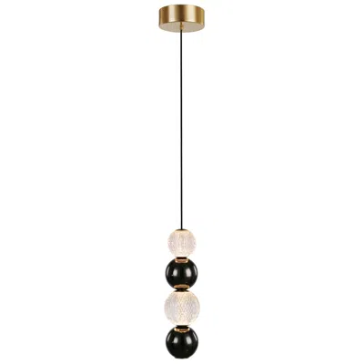 Kuzco Alora Onyx Led 5-in Natural Brass Pendant