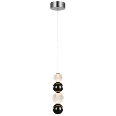 Kuzco Alora Onyx Led 5-in Polished Nickel Pendant