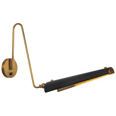 Kuzco Alora Osorio Led 4-in Matte Black/vintage Brass Wall Vanity
