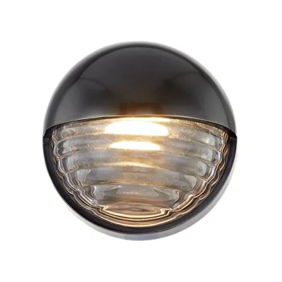 Kuzco Alora Palais Led 6-in Ribbed Glass/urban Bronze Wall Vanity
