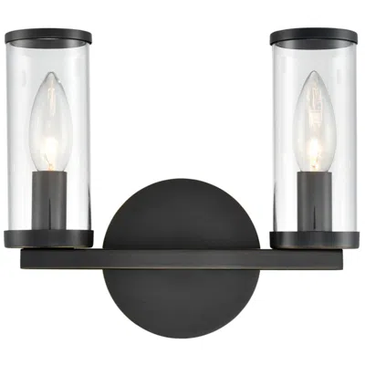 Kuzco Alora Revolve E12 10-in Clear Glass/urban Bronze Wall Vanity