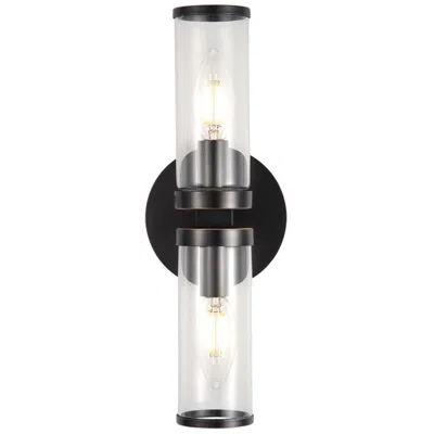 Kuzco Alora Revolve E12 12-in Clear Glass/urban Bronze Wall Vanity