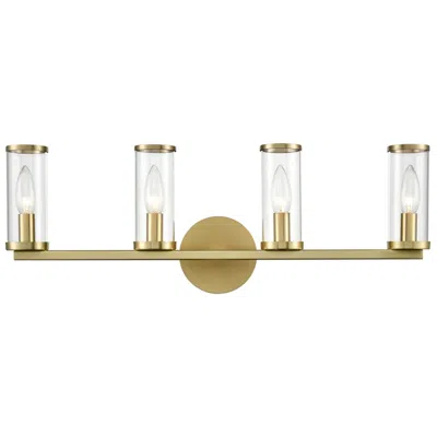 Kuzco Alora Revolve E12 25-in Clear Glass/natural Brass Wall Vanity