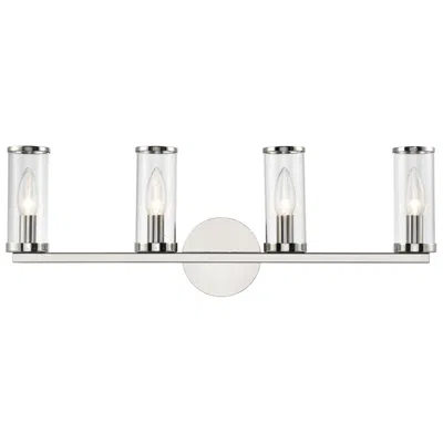 Kuzco Alora Revolve E12 25-in Clear Glass/polished Nickel Wall Vanity