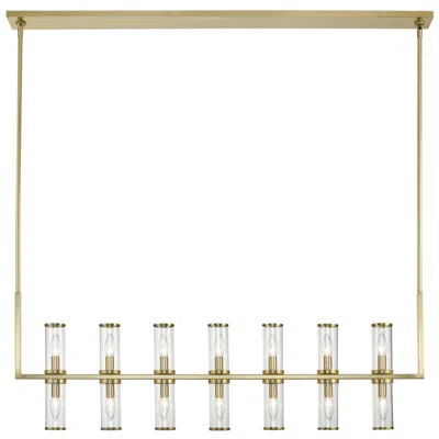 Kuzco Alora Revolve E12 47-in Clear Glass/natural Brass Linear Pendant