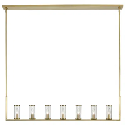 Kuzco Alora Revolve E12 47-in Clear Glass/natural Brass Linear Pendant