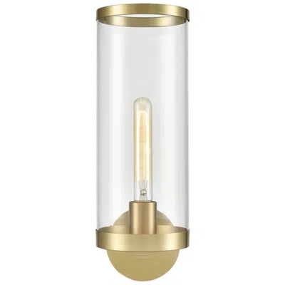 Kuzco Alora Revolve Ii E26 16-in Clear Glass/natural Brass Wall Vanity
