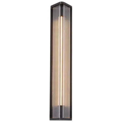 Kuzco Alora Sabre Led 23-in Ribbed Glass/urban Bronze Wall Vanity